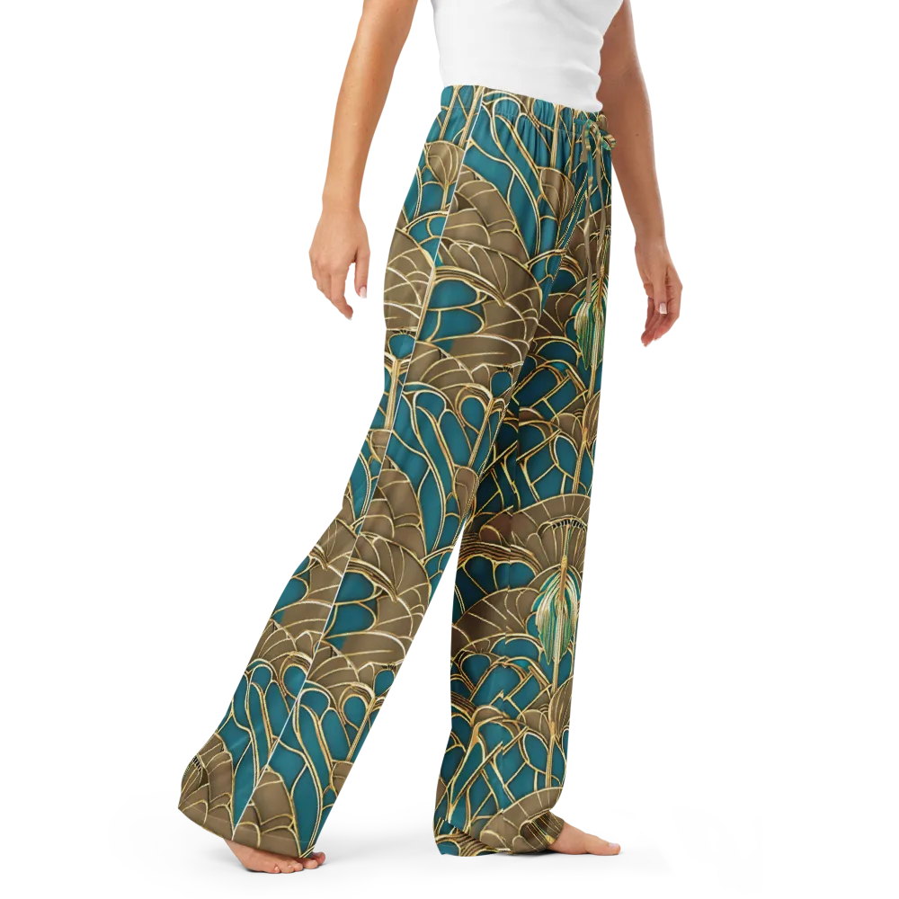 Gilded Art Nouveau on Women's Pajama Pants — Right Front