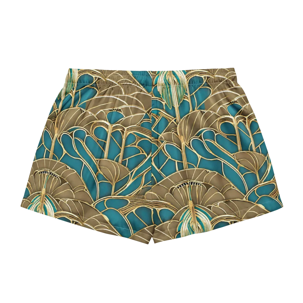 Gilded Art Nouveau on Women's Pajama Shorts — Back