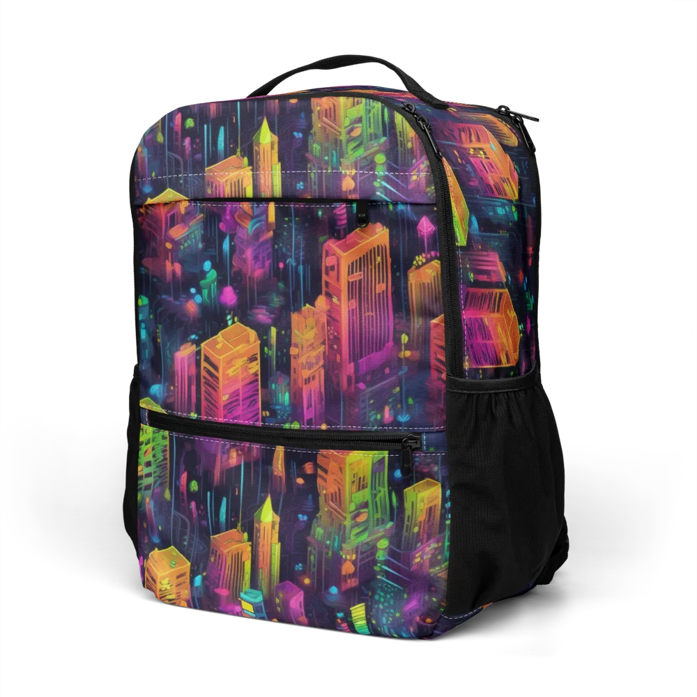 Neon Verticality on Utility Backpack — Left Front
