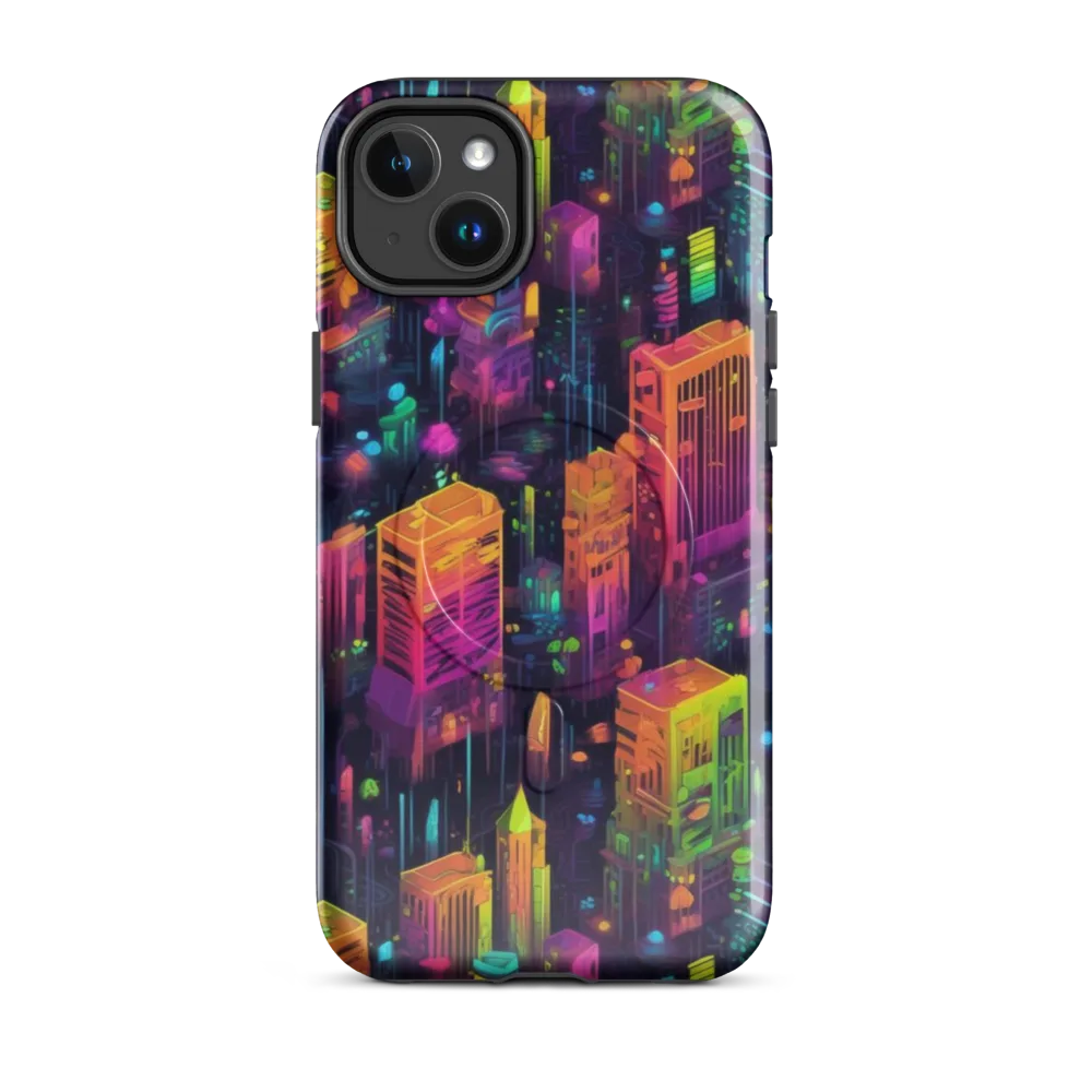 Neon Verticality on MagSafe Tough Case for iPhone® — Front