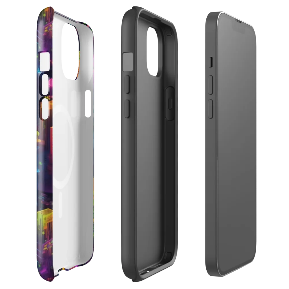 Neon Verticality on MagSafe Tough Case for iPhone® — Front