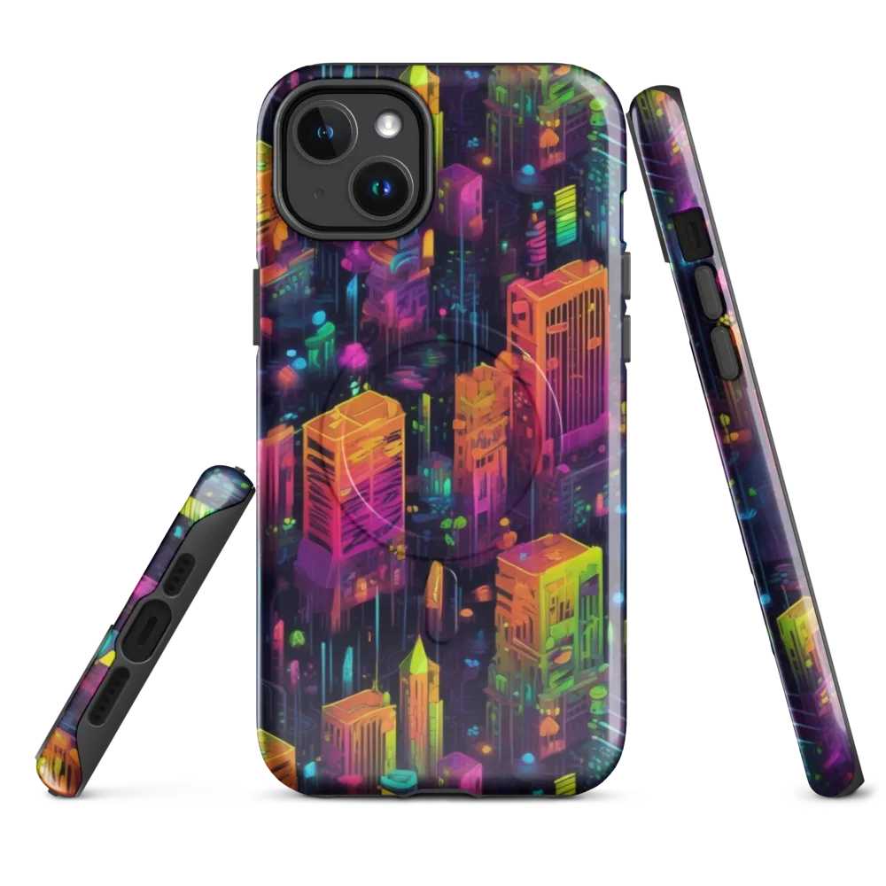 Neon Verticality on MagSafe Tough Case for iPhone® — Front