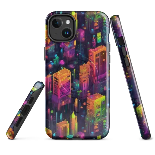 Neon Verticality on a MagSafe Tough Case for iPhone®