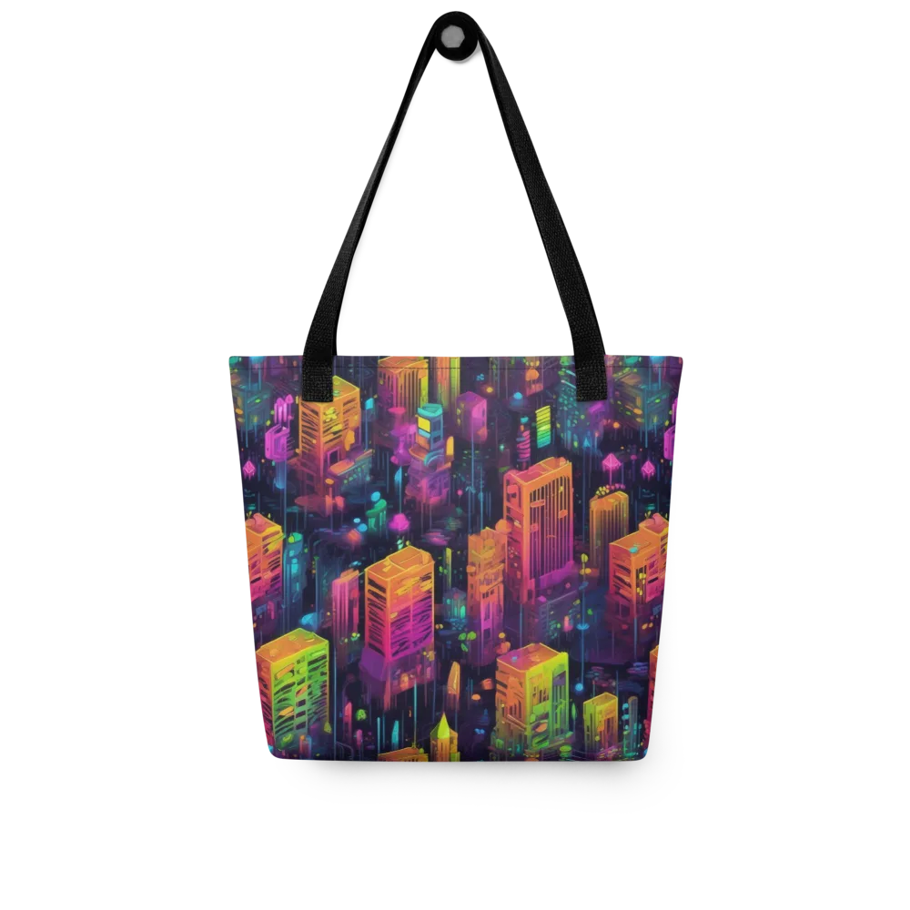 Neon Verticality on Tote Bag — Front