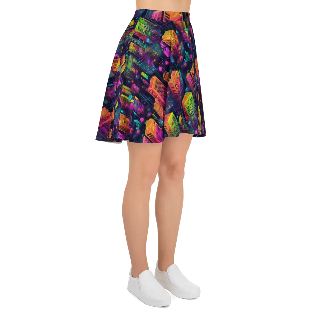 Neon Verticality on Skater Skirt — Right