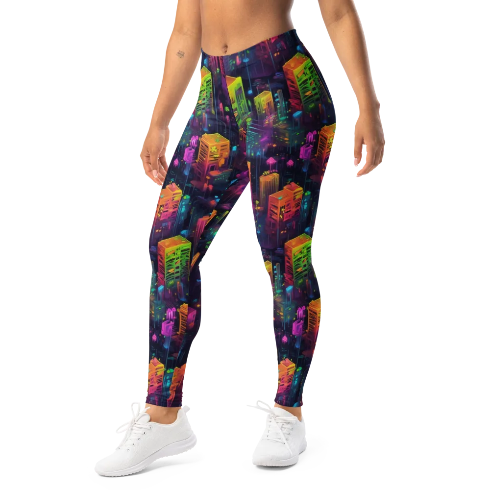 Neon Verticality on Leggings — Left Front