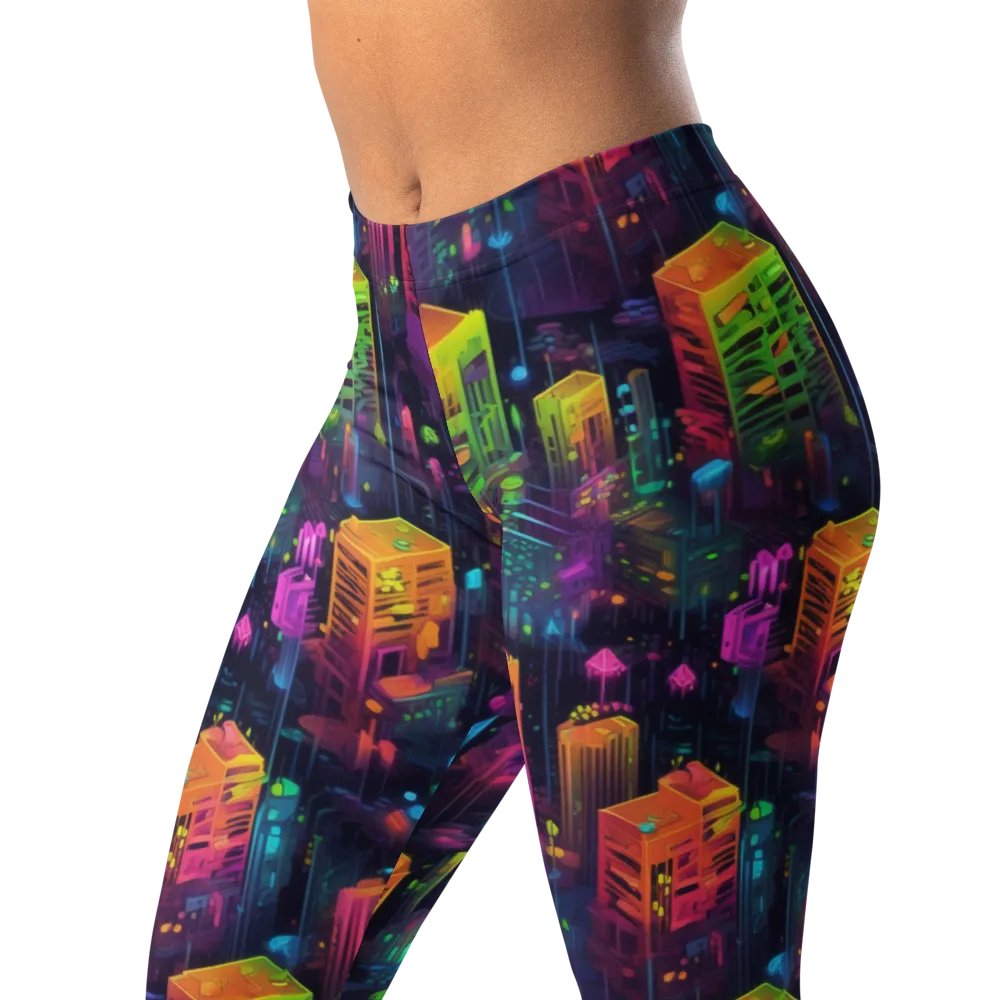 Neon Verticality on Leggings — Left Front