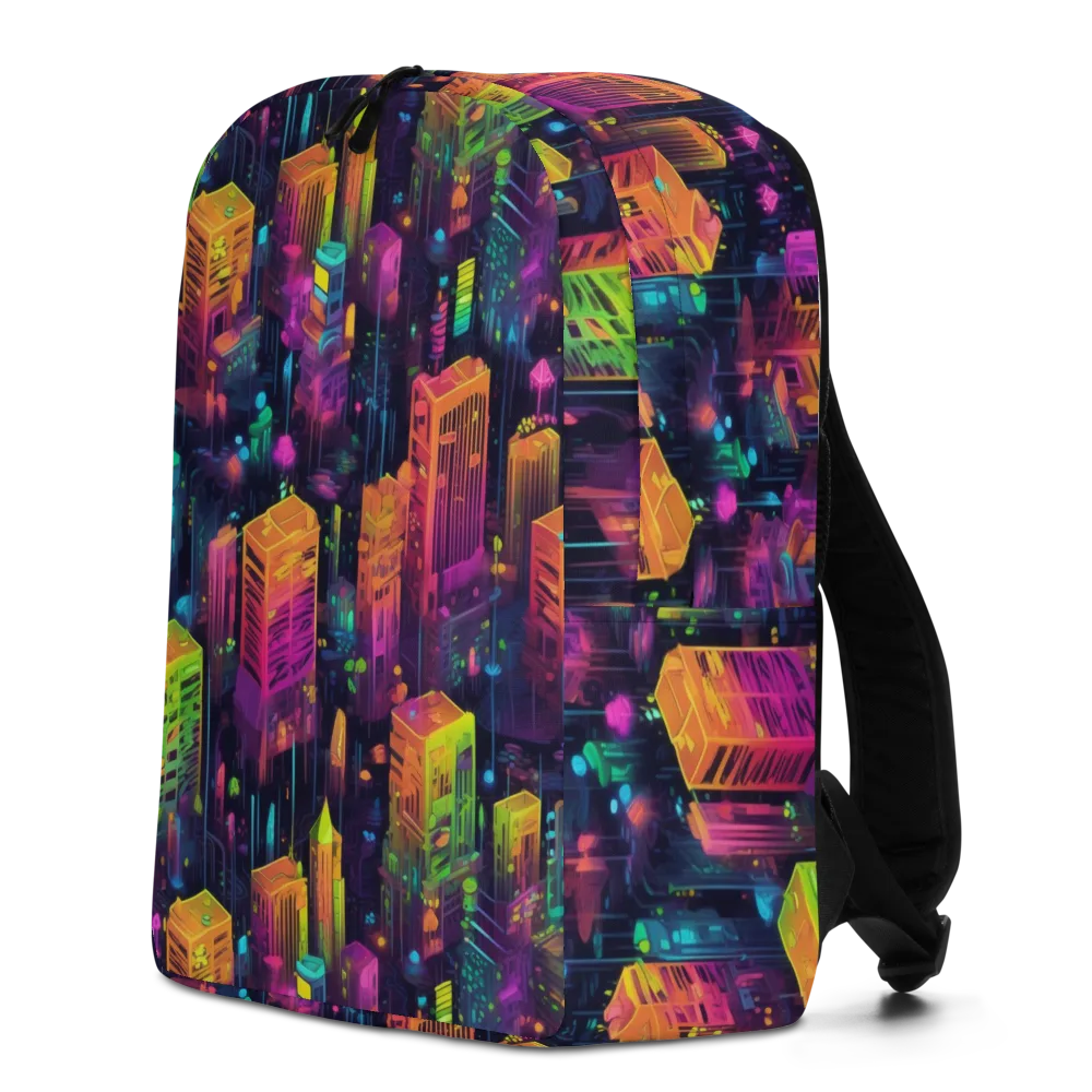 Neon Verticality on Minimalist Backpack — Left