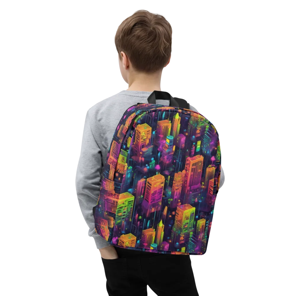 Neon Verticality on Minimalist Backpack — Zoomed-in