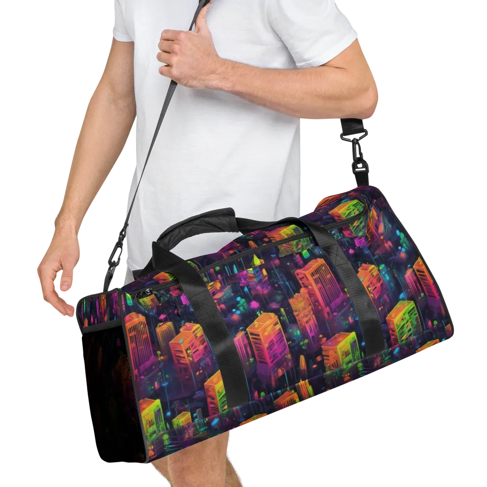 Neon Verticality on Duffle Bag — Right Front
