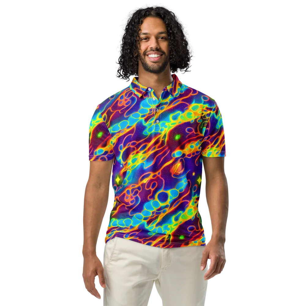 Endara Eclipse on Men's Slim Fit Polo Shirt — Front