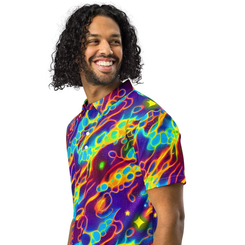 Endara Eclipse on Men's Slim Fit Polo Shirt — Left Front