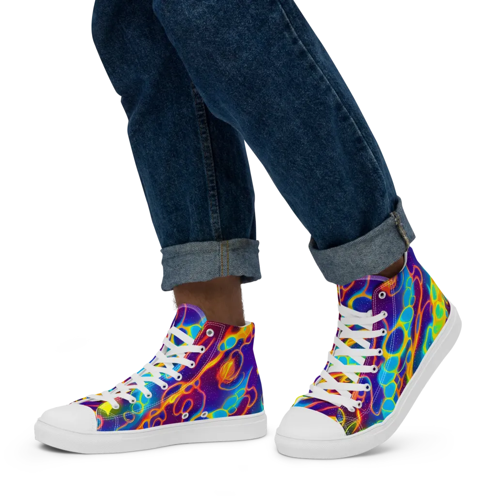 Endara Eclipse on Men's High Top Canvas Shoes — Left