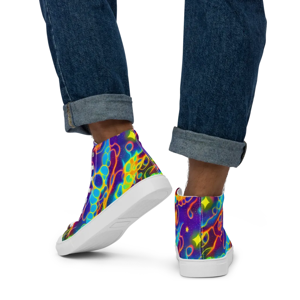 Endara Eclipse on Men's High Top Canvas Shoes — Back