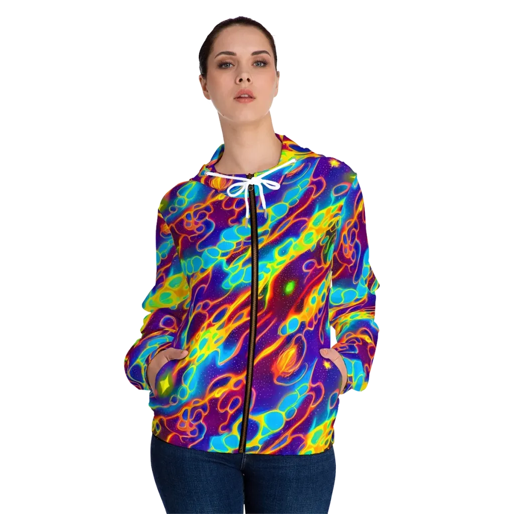Endara Eclipse on Women's Full-Zip Hoodie — Front On Person