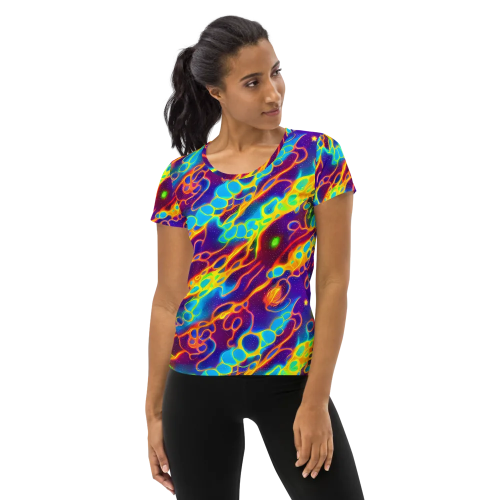 Endara Eclipse on Women's Athletic T-Shirt — Front
