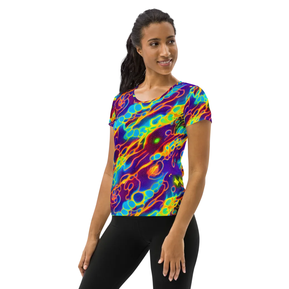 Endara Eclipse on Women's Athletic T-Shirt — Left