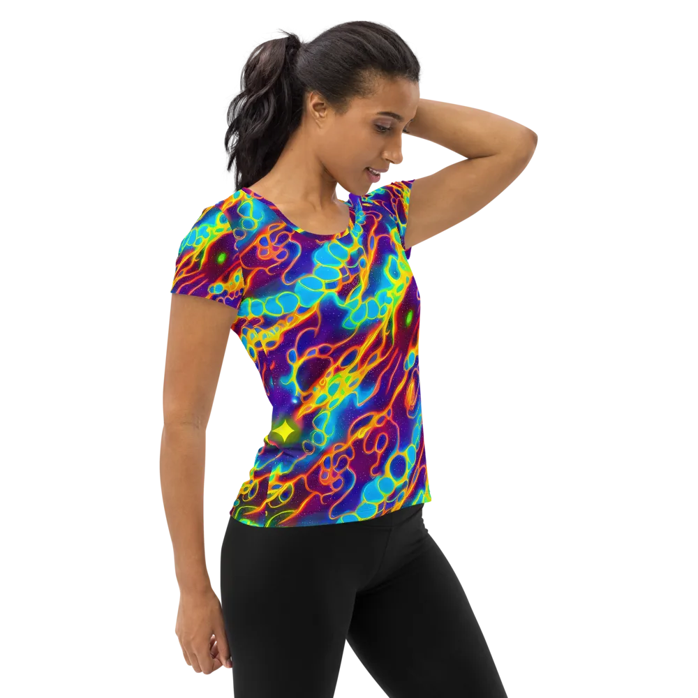 Endara Eclipse on Women's Athletic T-Shirt — Right