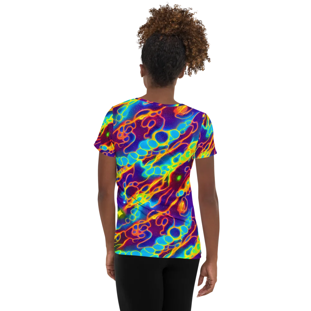 Endara Eclipse on Women's Athletic T-Shirt — Back