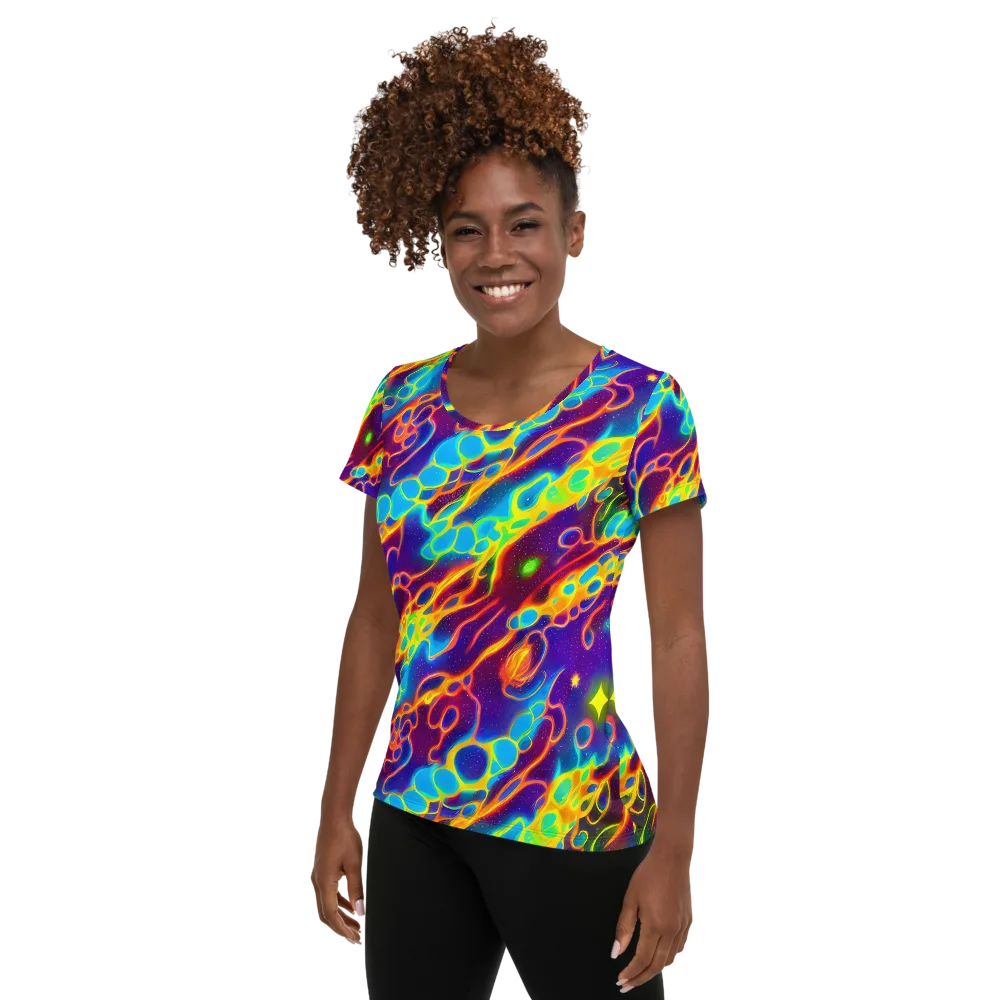 Endara Eclipse on Women's Athletic T-Shirt — Left