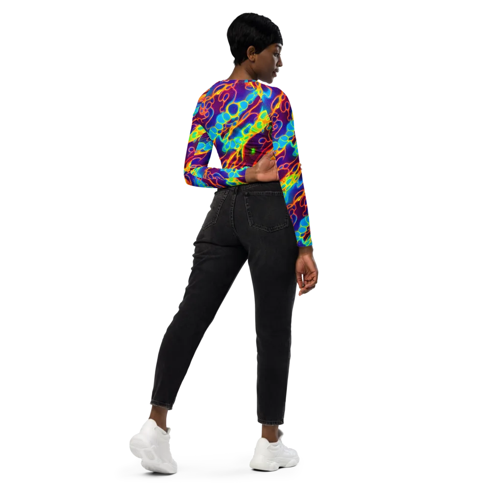 Endara Eclipse on Long Sleeve Crop Top — Right Back
