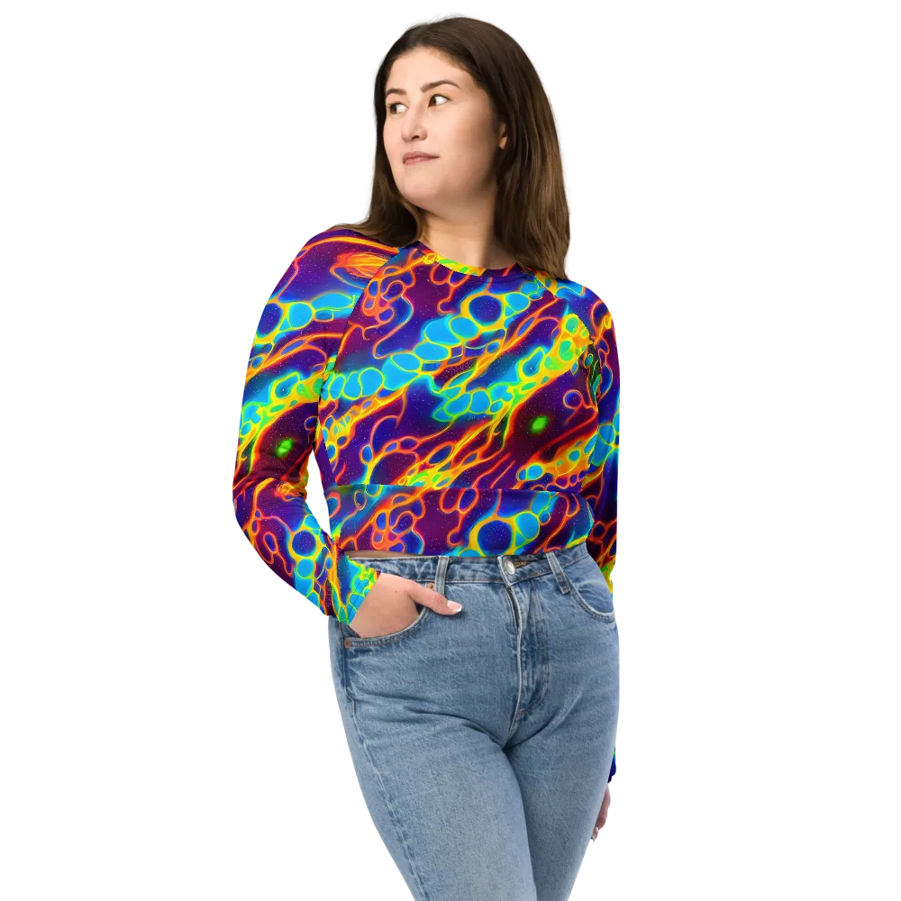 Endara Eclipse on Long Sleeve Crop Top — Front