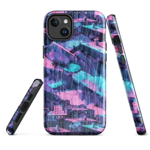 Violet Rooftop Storm on a MagSafe Tough Case for iPhone®