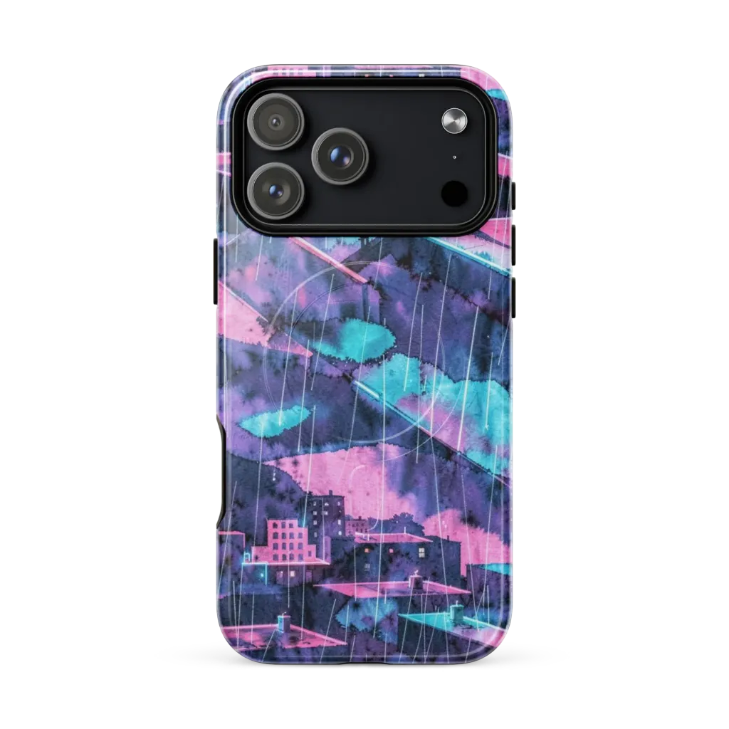 Violet Rooftop Storm on MagSafe Tough Case for iPhone® — Front