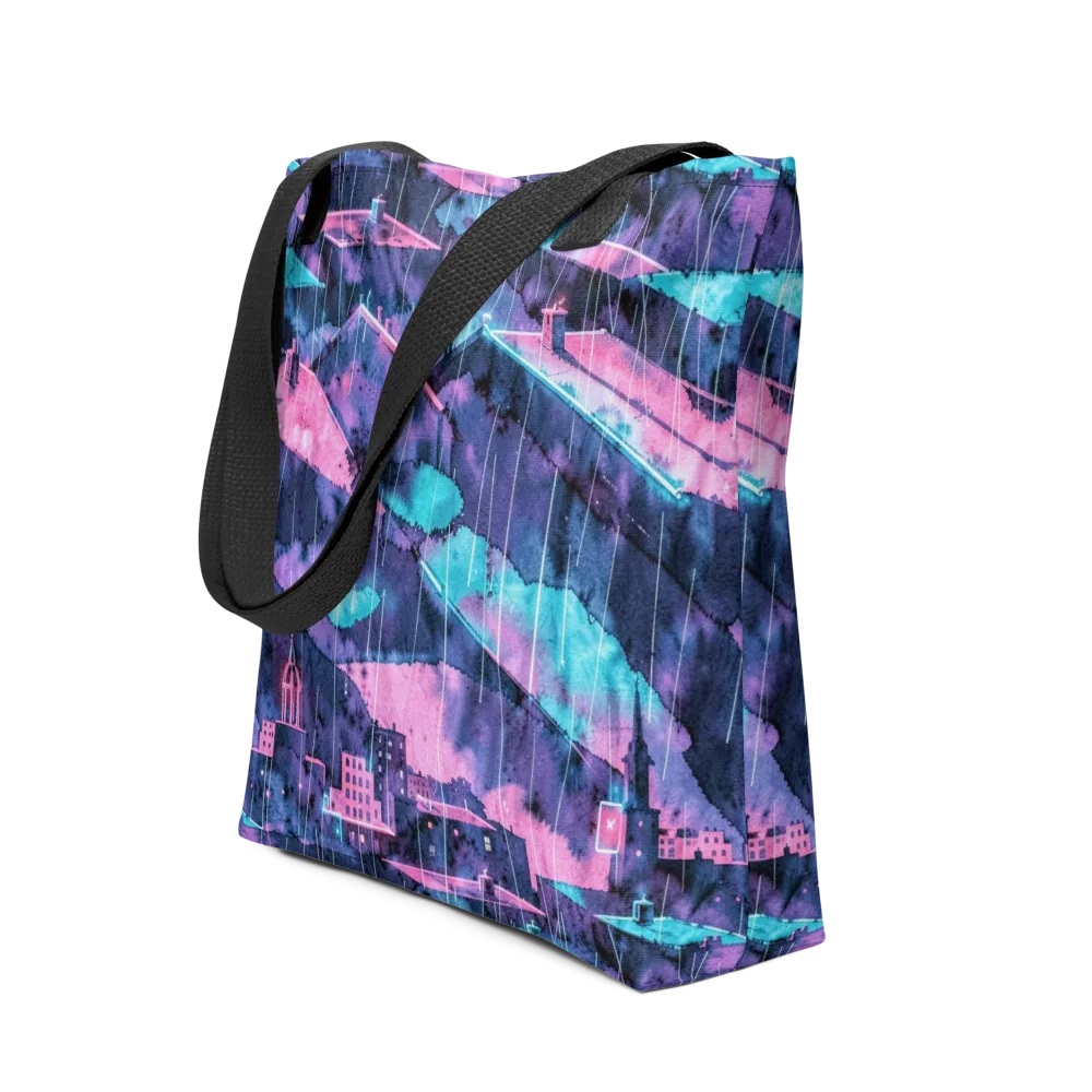 Violet Rooftop Storm on Tote Bag — Front