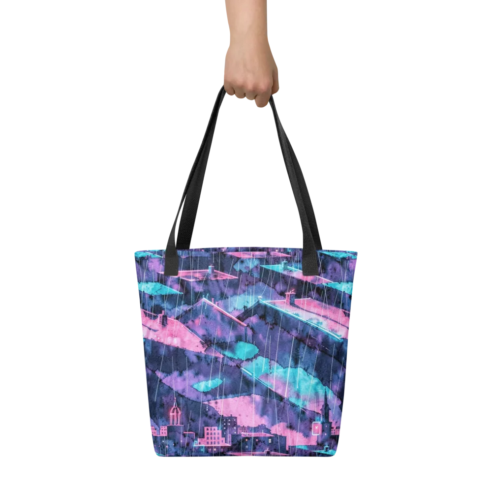 Violet Rooftop Storm on Tote Bag — Front