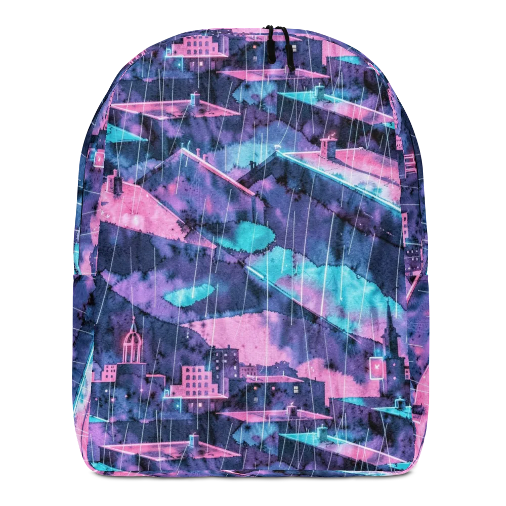 Violet Rooftop Storm on Minimalist Backpack — Front