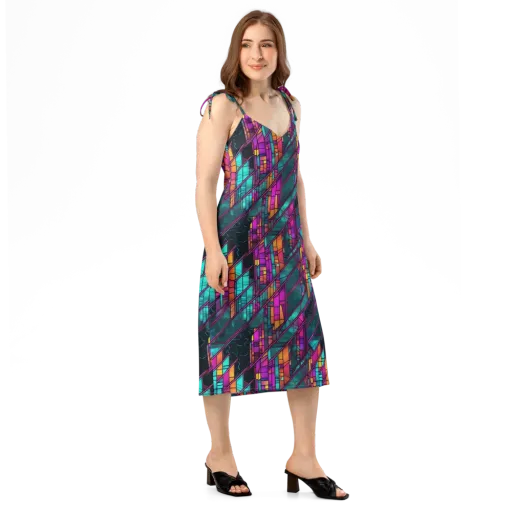Electric Rose Window on a Slip Dress