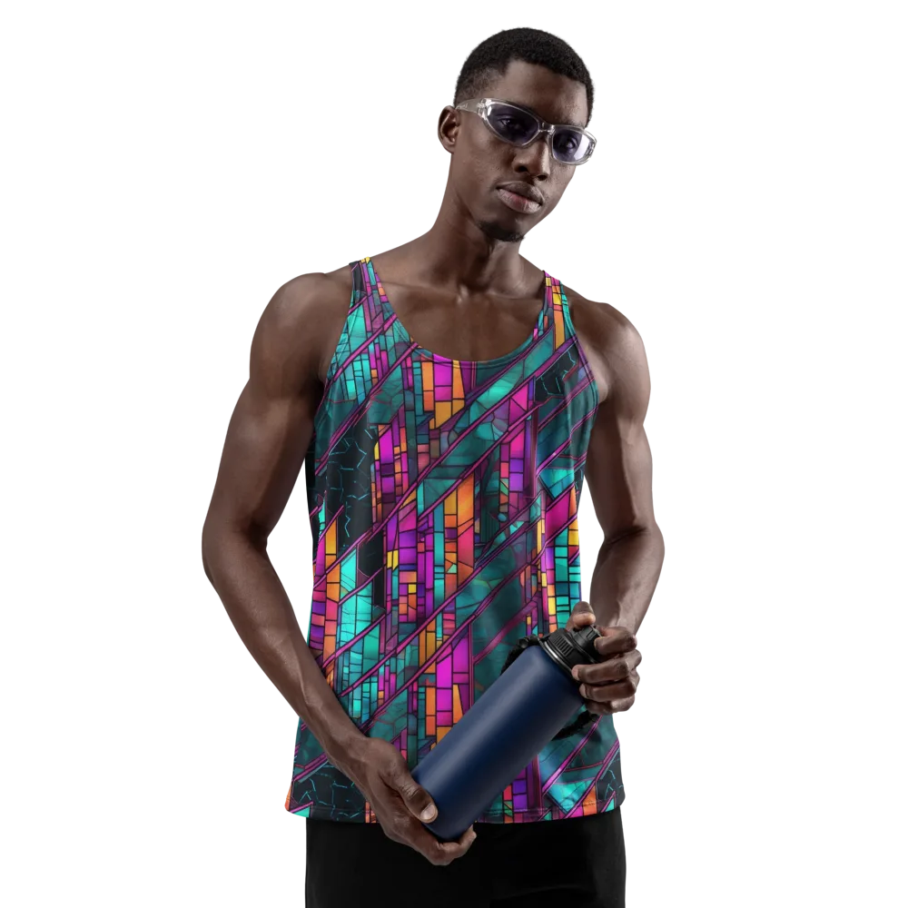 Electric Rose Window on Men's Tank Top — Front