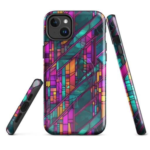 Electric Rose Window on a MagSafe Tough Case for iPhone®