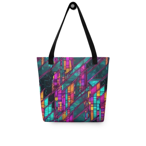 Electric Rose Window on a Tote Bag
