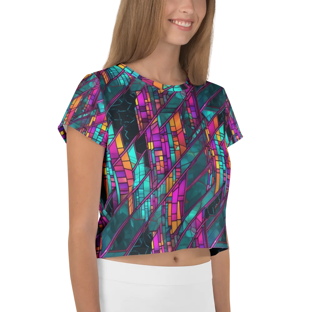 Electric Rose Window on Crop Tee — Right