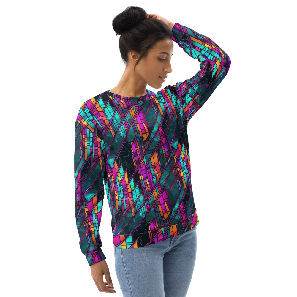 Electric Rose Window on Sweatshirt — Right Front