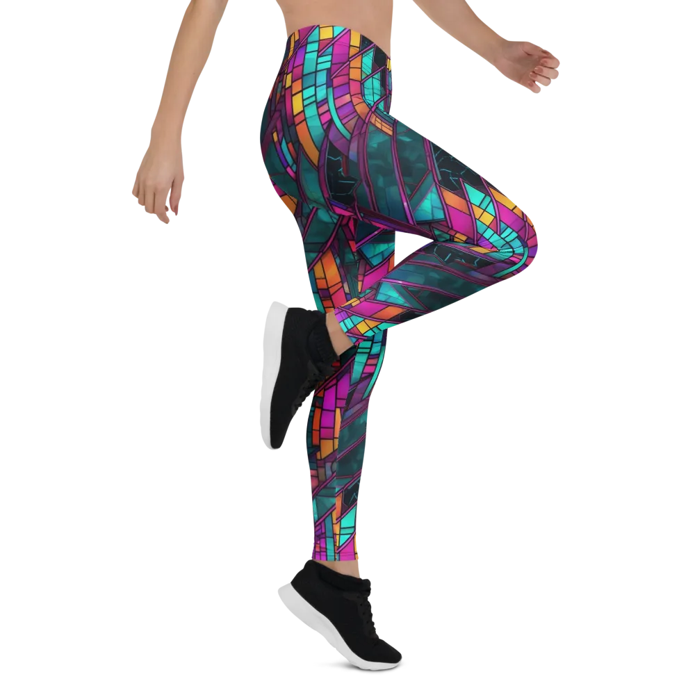 Electric Rose Window on Leggings — Right