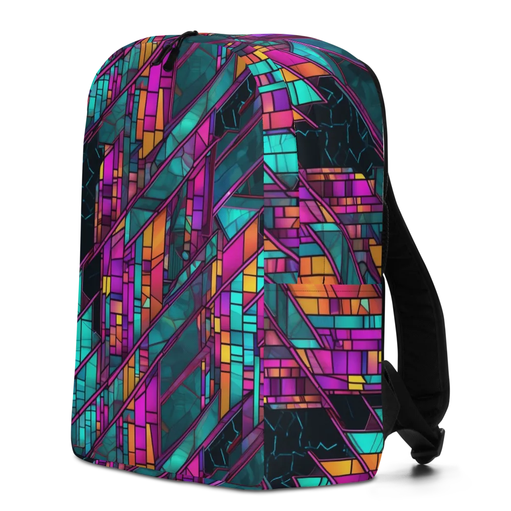 Electric Rose Window on Minimalist Backpack — Left