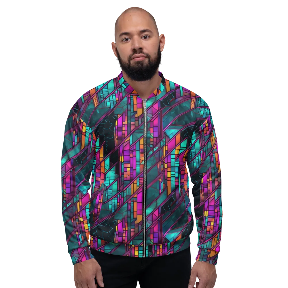 Electric Rose Window on Bomber Jacket — Front