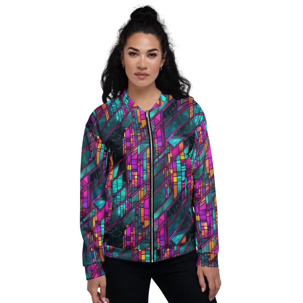 Electric Rose Window on Bomber Jacket — Front