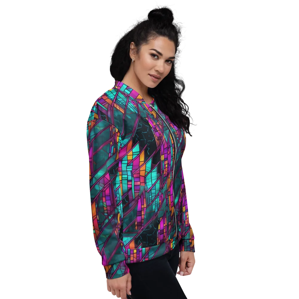Electric Rose Window on Bomber Jacket — Right