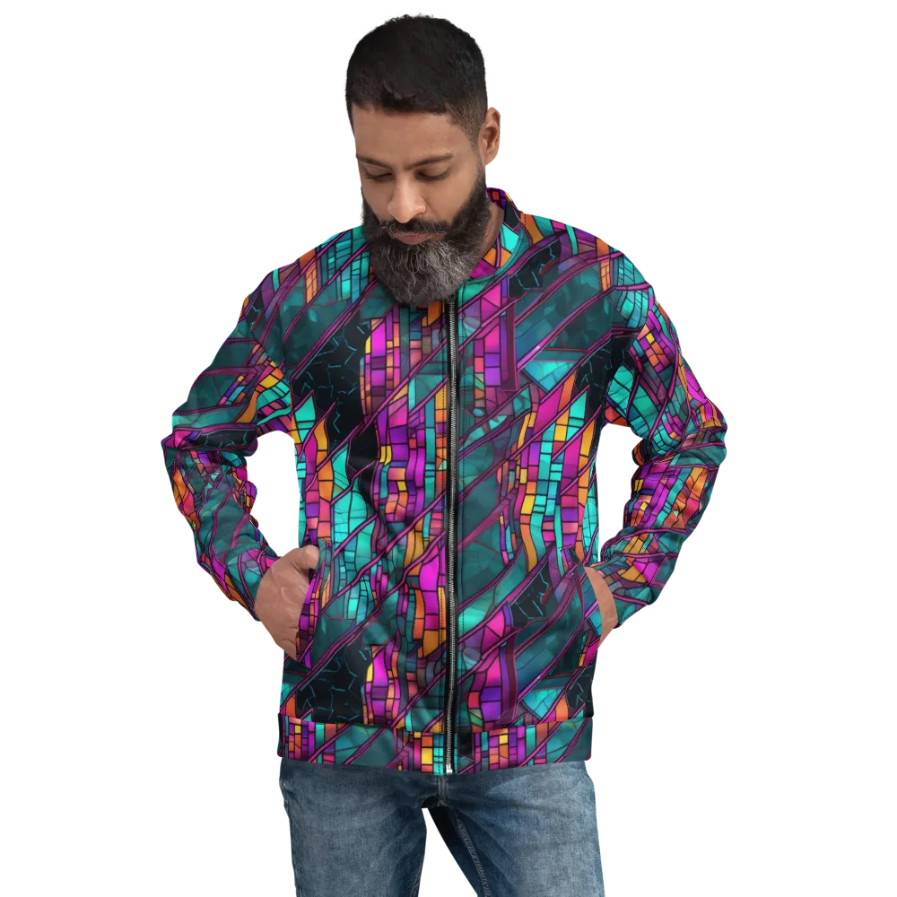 Electric Rose Window on Bomber Jacket — Front