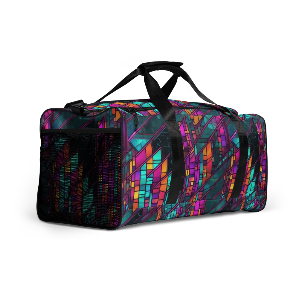 Electric Rose Window on Duffle Bag — Right Front