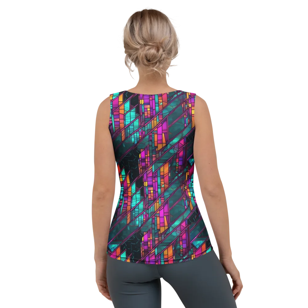 Electric Rose Window on Women's Tank Top — Back