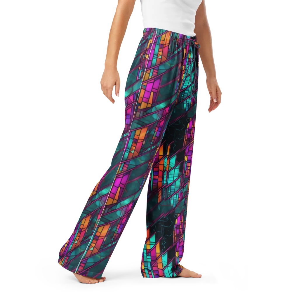 Electric Rose Window on Women's Pajama Pants — Right Front