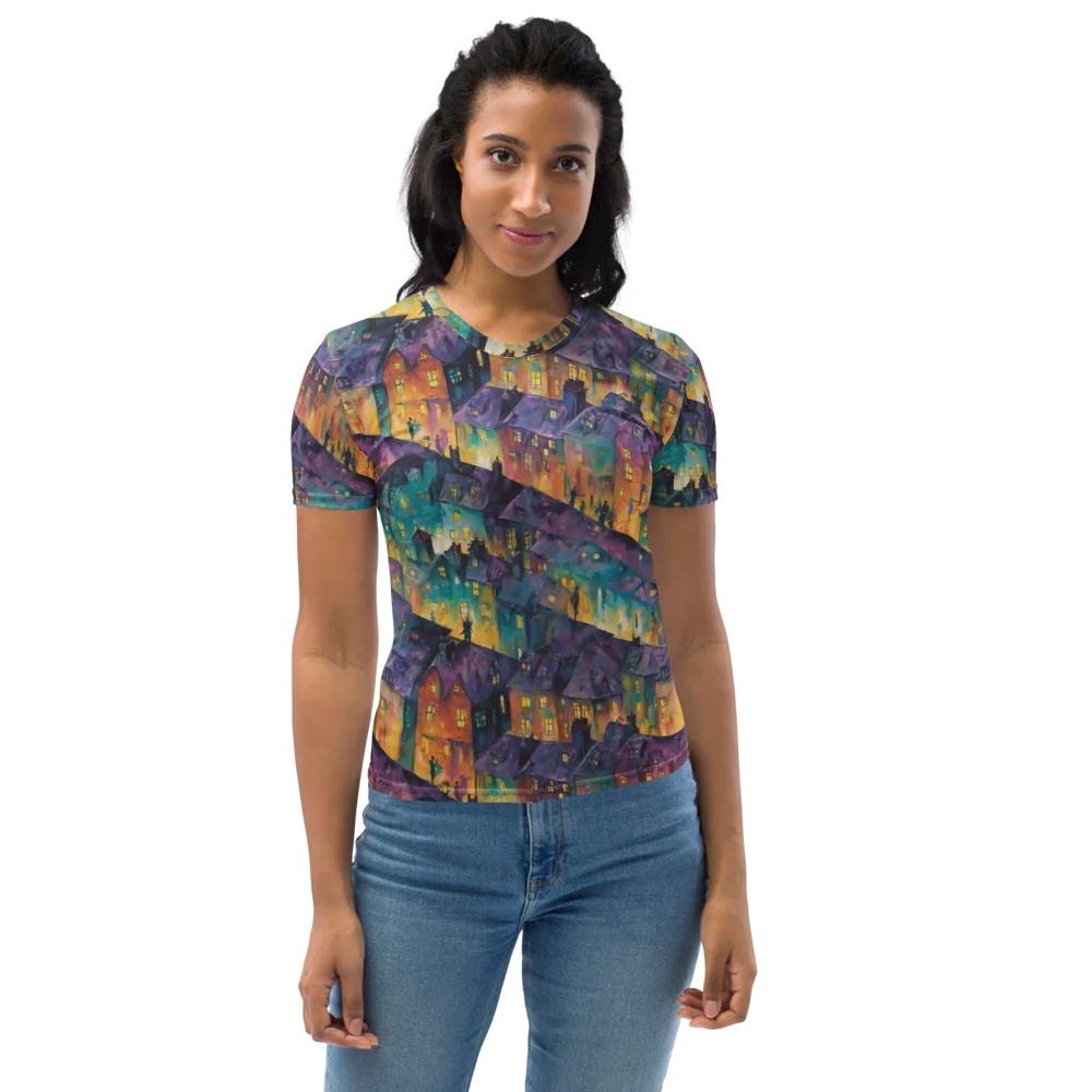 Midnight Rooftops on Women's Crew Neck T-Shirt — Front