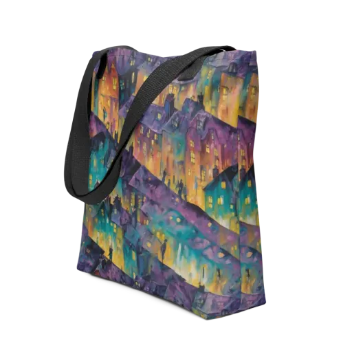 Midnight Rooftops on a Tote Bag