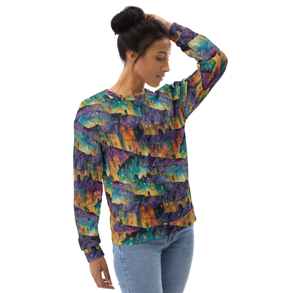 Midnight Rooftops on Sweatshirt — Right Front