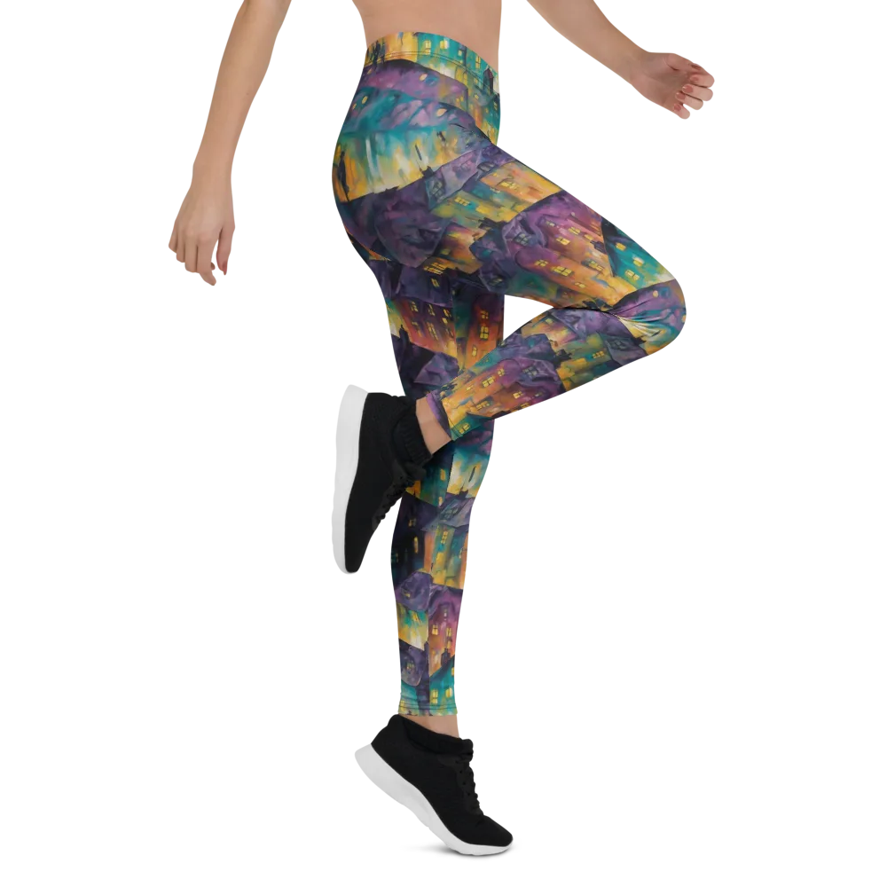 Midnight Rooftops on Leggings — Right